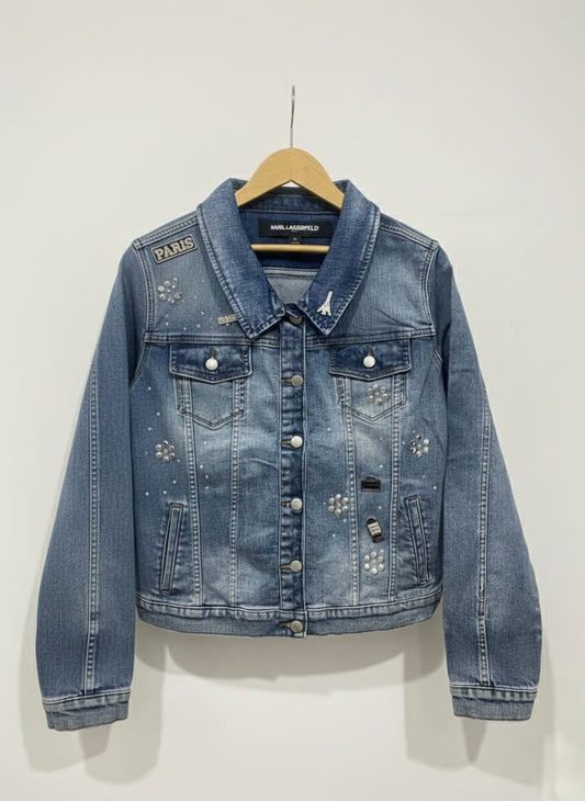 Women's Stylish Embellished Denim Jacket – Paris Inspired