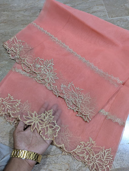 High Quality Polyester Coloured Organza Dupatta – Multiple Colours | Badar and Sons