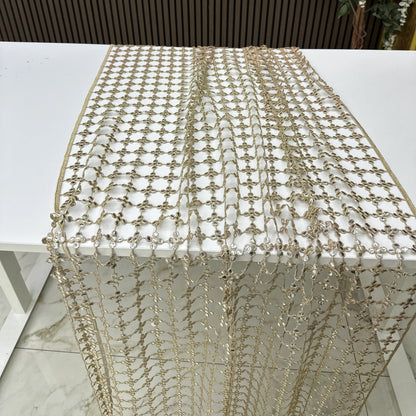 Trending Sheesh Dupatta – Golden 9mm Sequins Premium Cutwork (Bridal & Party Wear)