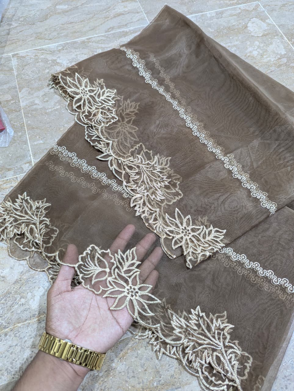 High Quality Polyester Coloured Organza Dupatta – Multiple Colours | Badar and Sons