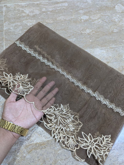 High Quality Polyester Coloured Organza Dupatta – Multiple Colours | Badar and Sons