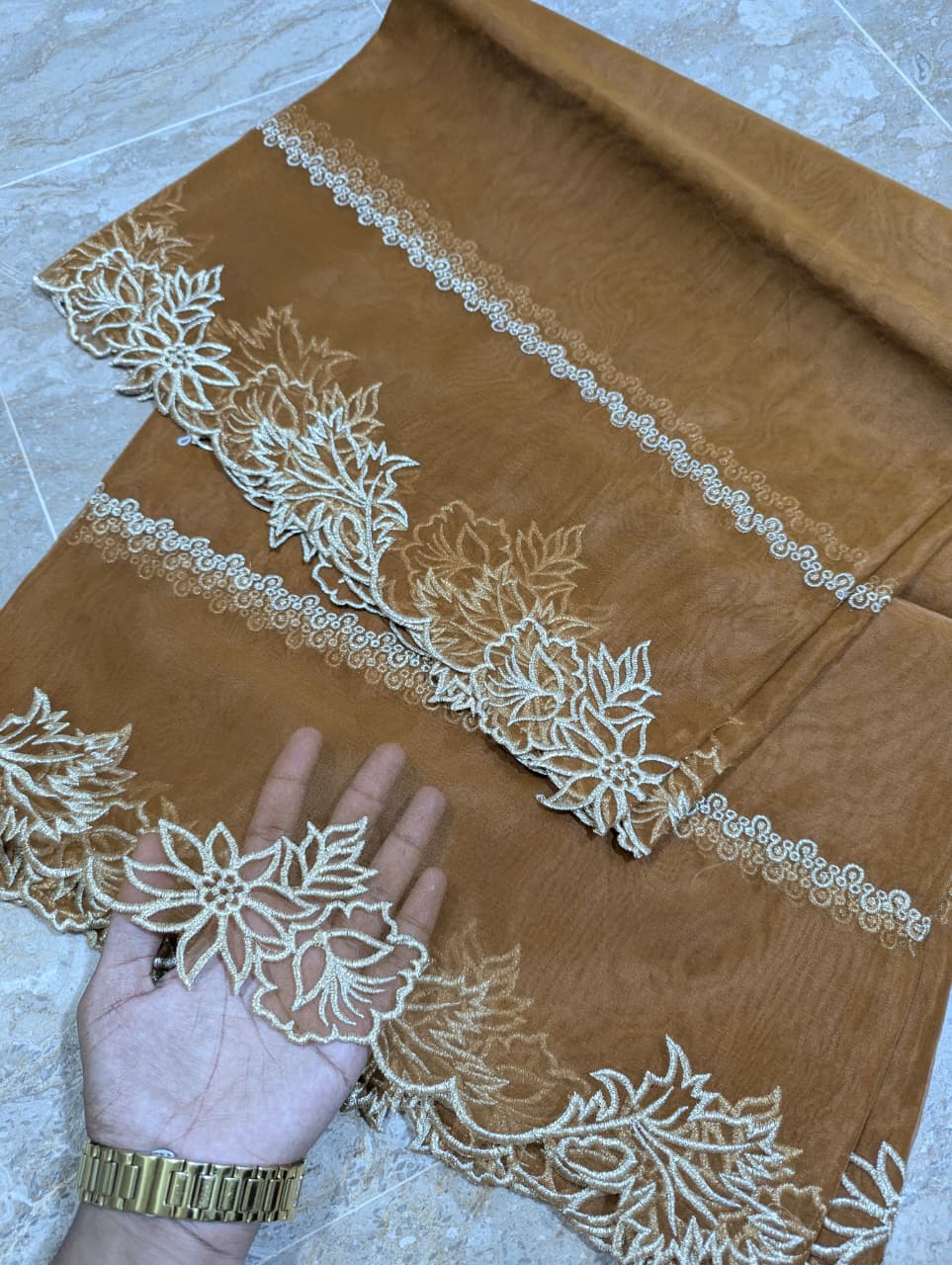 High Quality Polyester Coloured Organza Dupatta – Multiple Colours | Badar and Sons