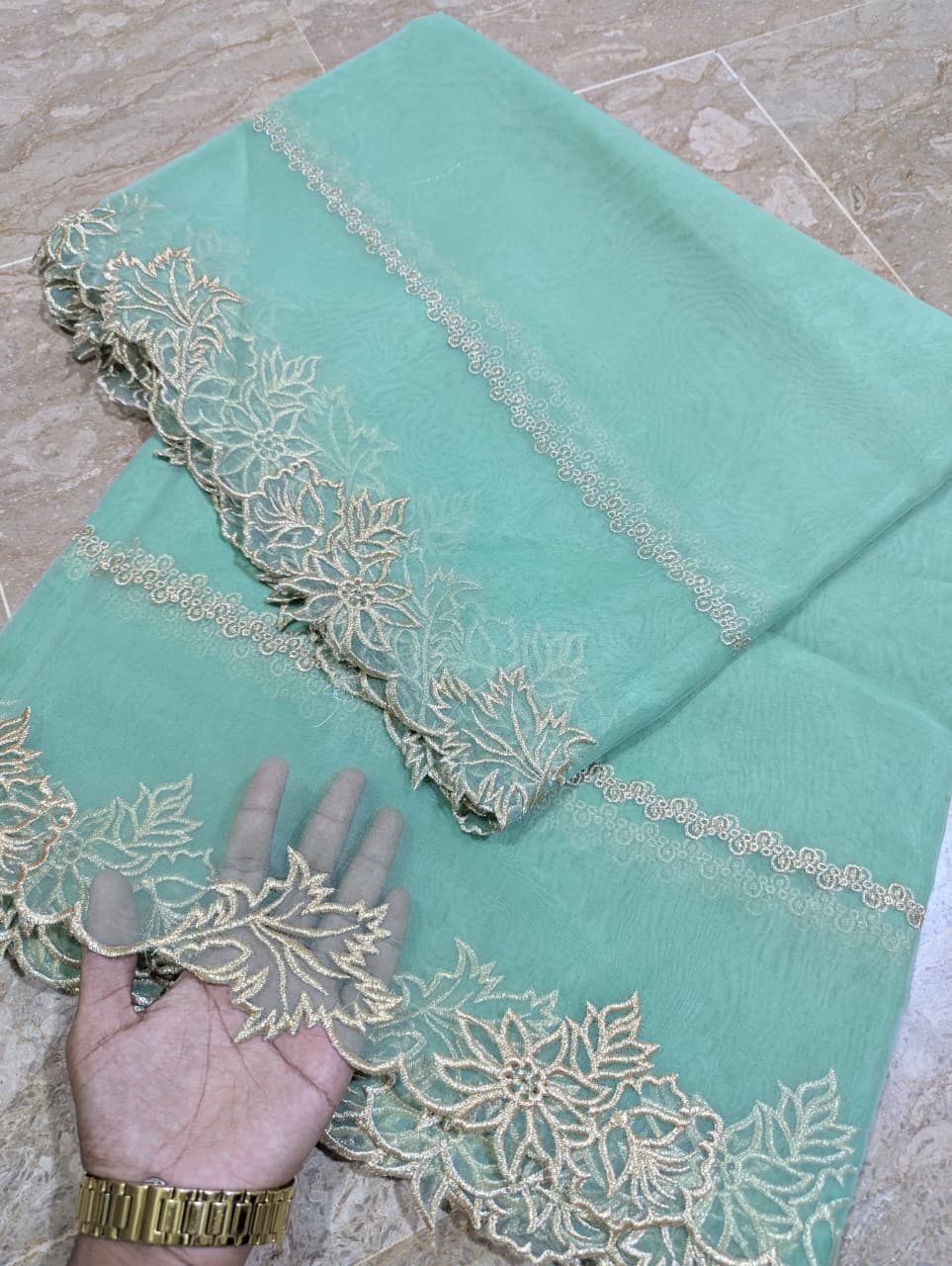 High Quality Polyester Coloured Organza Dupatta – Multiple Colours | Badar and Sons