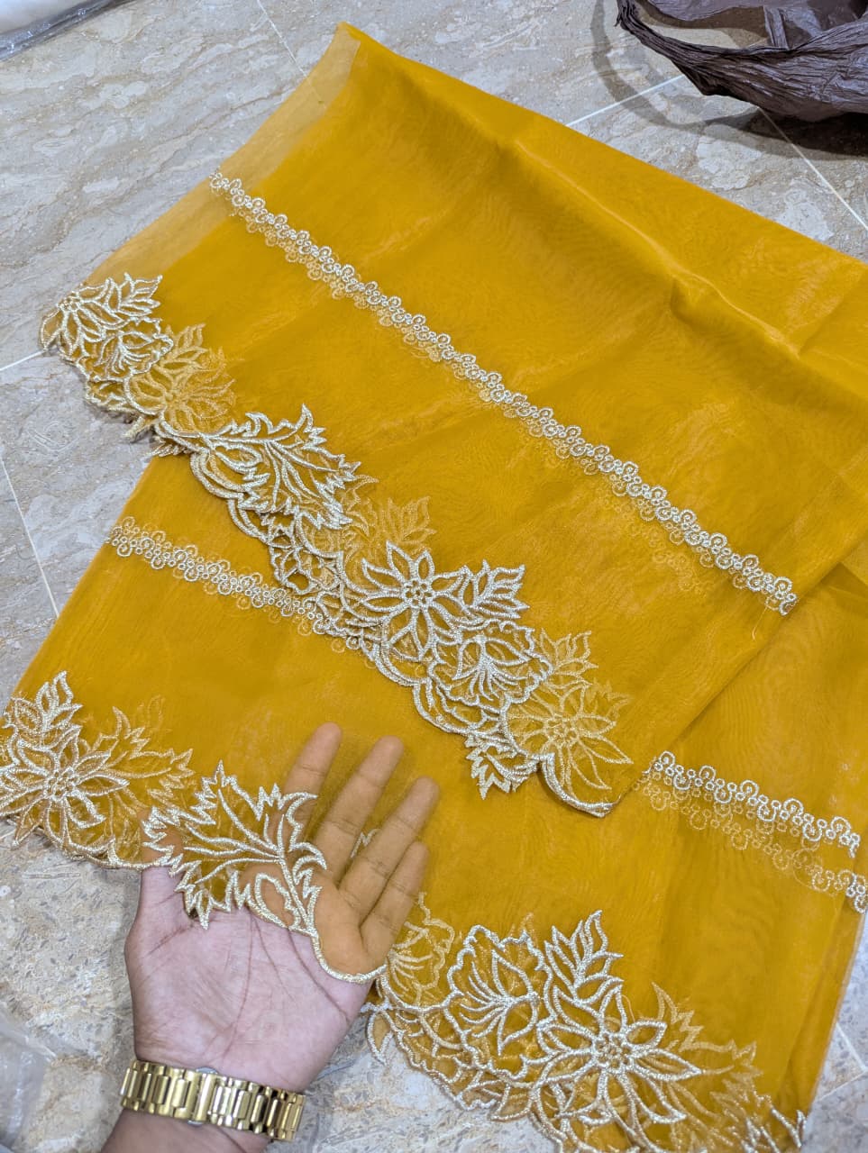 High Quality Polyester Coloured Organza Dupatta – Multiple Colours | Badar and Sons