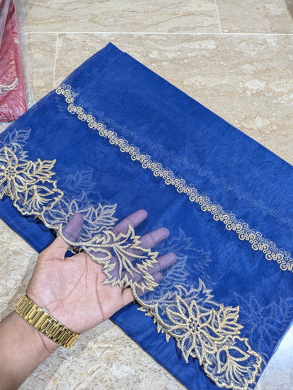 High Quality Polyester Coloured Organza Dupatta – Multiple Colours | Badar and Sons