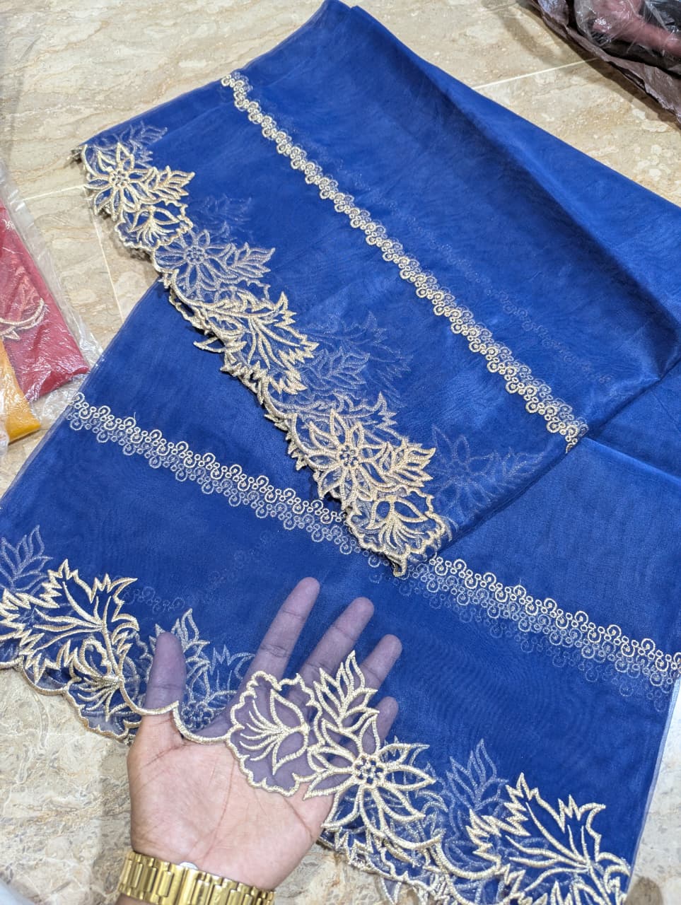High Quality Polyester Coloured Organza Dupatta – Multiple Colours | Badar and Sons